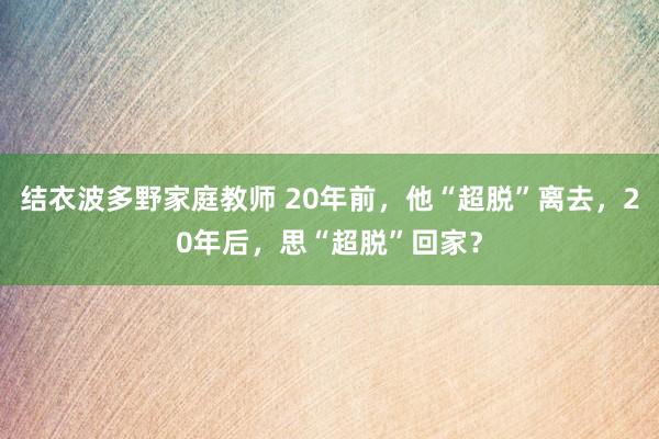 结衣波多野家庭教师 20年前，他“超脱”离去，20年后，思“超脱”回家？