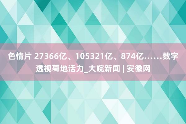 色情片 27366亿、105321亿、874亿……数字透视蓦地活力_大皖新闻 | 安徽网