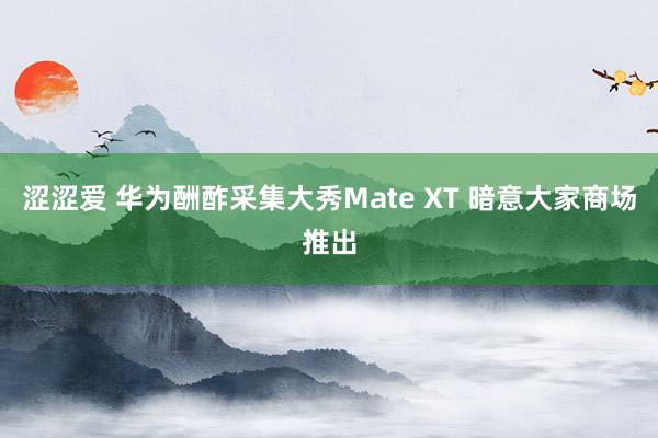 涩涩爱 华为酬酢采集大秀Mate XT 暗意大家商场推出