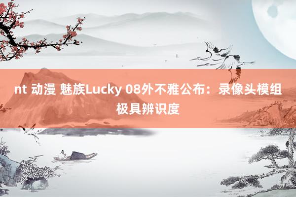 nt 动漫 魅族Lucky 08外不雅公布：录像头模组极具辨识度