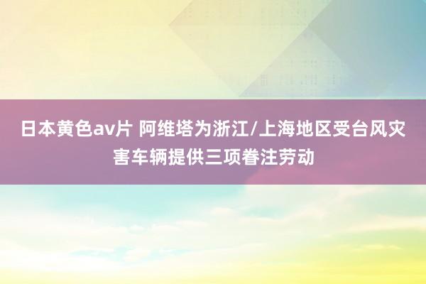 日本黄色av片 阿维塔为浙江/上海地区受台风灾害车辆提供三项眷注劳动