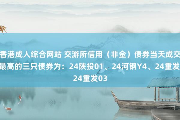 香港成人综合网站 交游所信用（非金）债券当天成交额最高的三只债券为：24陕投01、24河钢Y4、24重发03