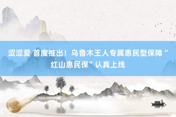 涩涩爱 首度推出！乌鲁木王人专属惠民型保障“红山惠民保”认真上线