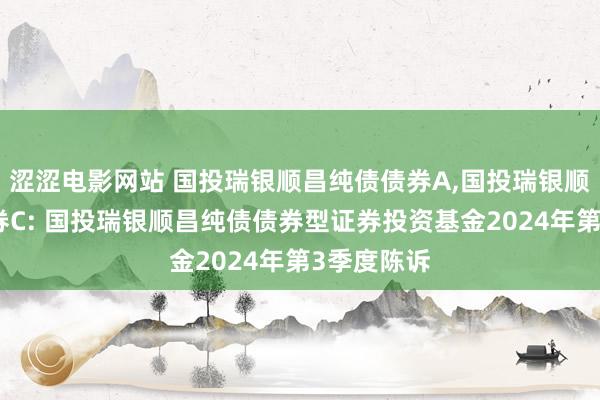 涩涩电影网站 国投瑞银顺昌纯债债券A，国投瑞银顺昌纯债债券C: 国投瑞银顺昌纯债债券型证券投资基金2024年第3季度陈诉