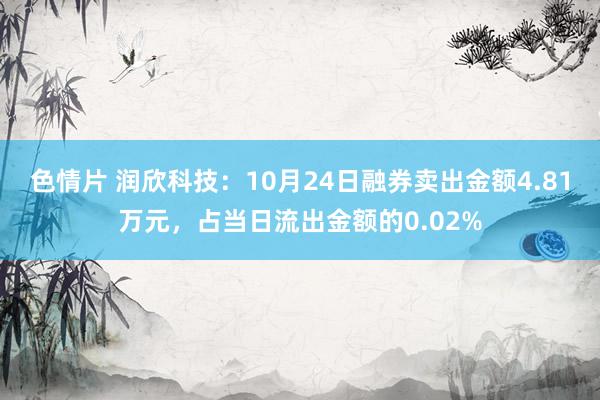 色情片 润欣科技：10月24日融券卖出金额4.81万元，占当日流出金额的0.02%