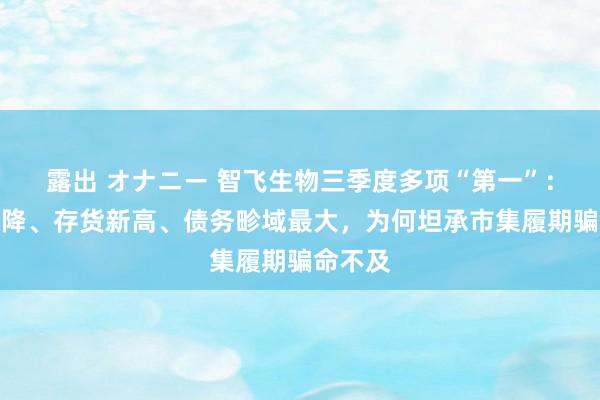 露出 オナニー 智飞生物三季度多项“第一”：营收首降、存货新高、债务畛域最大，为何坦承市集履期骗命不及