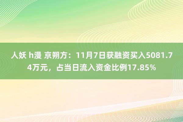 人妖 h漫 京朔方：11月7日获融资买入5081.74万元，占当日流入资金比例17.85%