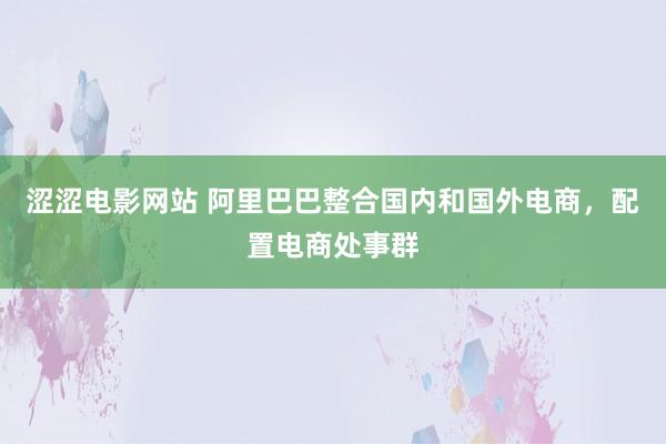 涩涩电影网站 阿里巴巴整合国内和国外电商，配置电商处事群