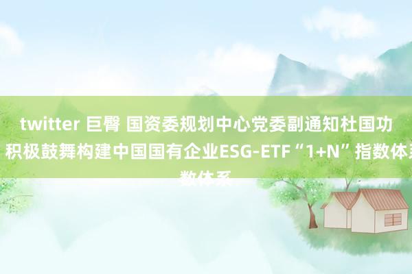 twitter 巨臀 国资委规划中心党委副通知杜国功：积极鼓舞构建中国国有企业ESG-ETF“1+N”指数体系