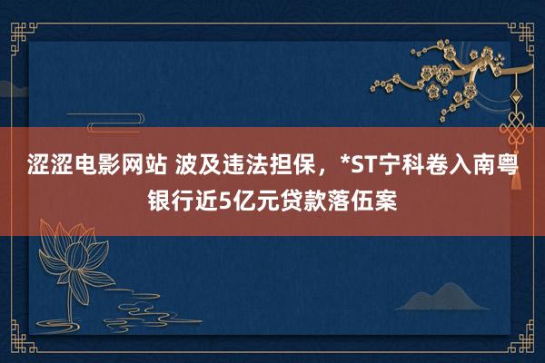 涩涩电影网站 波及违法担保，*ST宁科卷入南粤银行近5亿元贷款落伍案