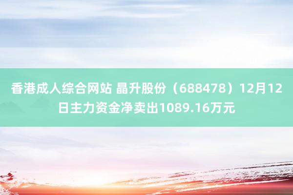 香港成人综合网站 晶升股份（688478）12月12日主力资金净卖出1089.16万元