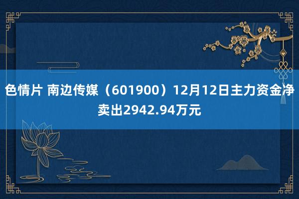 色情片 南边传媒（601900）12月12日主力资金净卖出2942.94万元