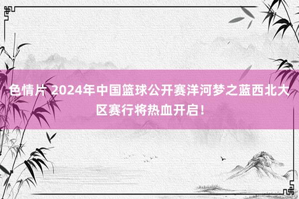 色情片 2024年中国篮球公开赛洋河梦之蓝西北大区赛行将热血开启！