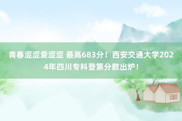 青春涩涩爱涩涩 最高683分！西安交通大学2024年四川专科登第分数出炉！