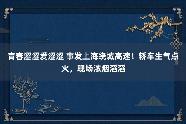 青春涩涩爱涩涩 事发上海绕城高速！轿车生气点火，现场浓烟滔滔