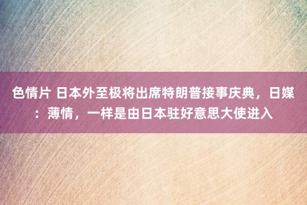 色情片 日本外至极将出席特朗普接事庆典，日媒：薄情，一样是由日本驻好意思大使进入